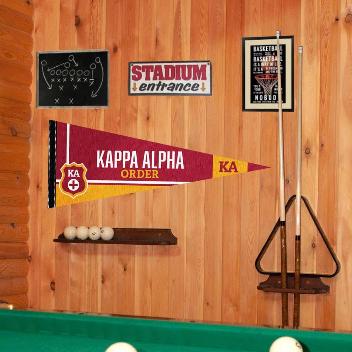 Kappa Alpha Greek Pennant Banner Flag