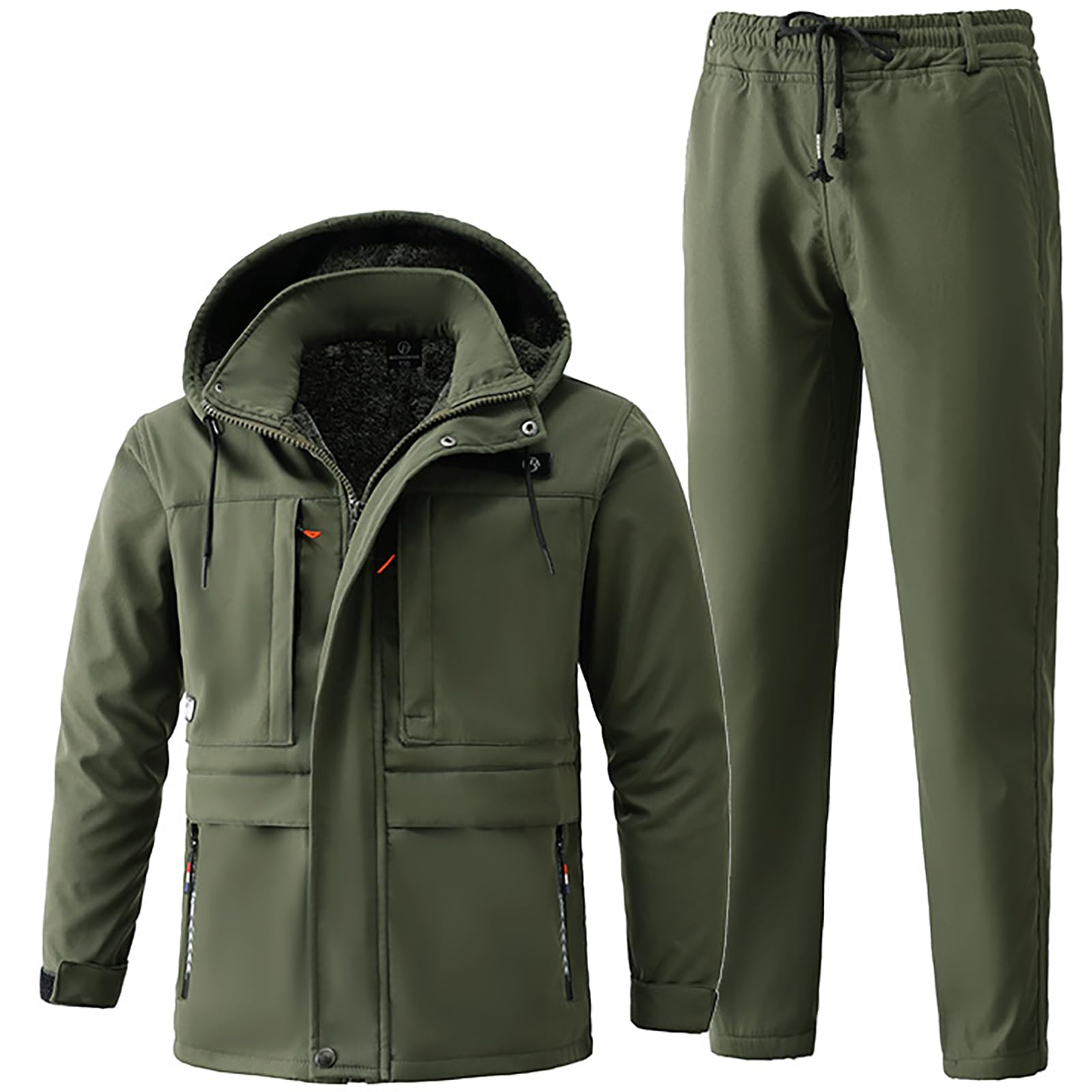 Traje De Esquí De 2 Piezas, Conjunto De Chaqueta Esquí Camuflaje Y Pantalones para Nieve, Ropa Militar, Traje Combate, Chaqueta Softshell para Hombre, para Esquiar, Pescar