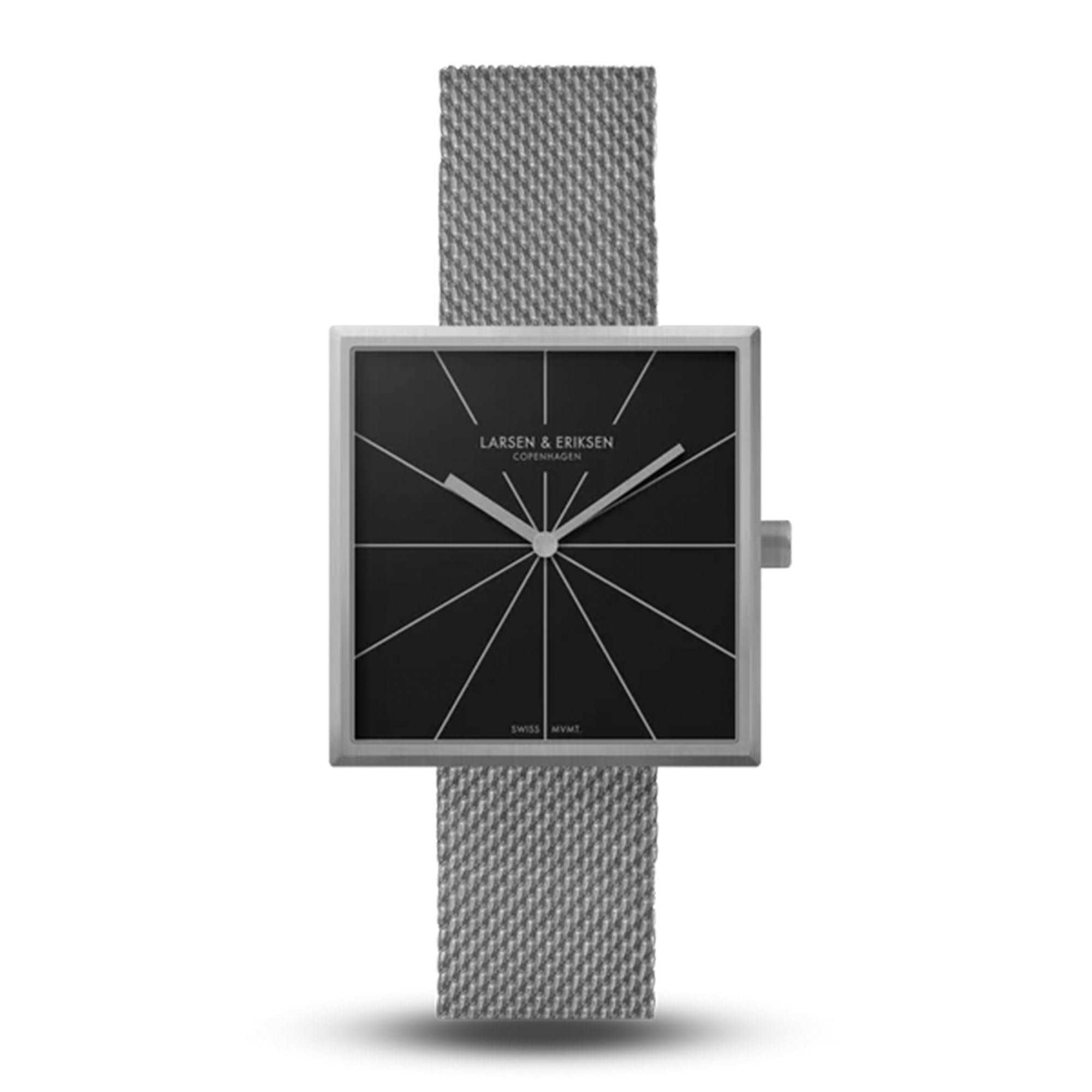 Larsen & Eriksen - Kvadrat - Womens Watch - Minimalist Square Analog Wrist Watch - 32 mm - 3ATM Water Resistance - Danish Design - Swiss Movement - Assembled by Hand - Silver | Black | Silver, Kvadrat (B0C89P62TT) Amazon Price History, Amazon Price Tracker
