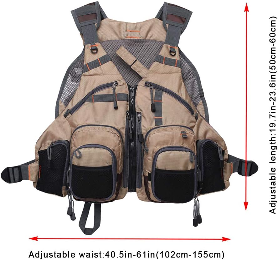 Fly Fishing Vest Pack Adjustable for Men and Women BigaMart
