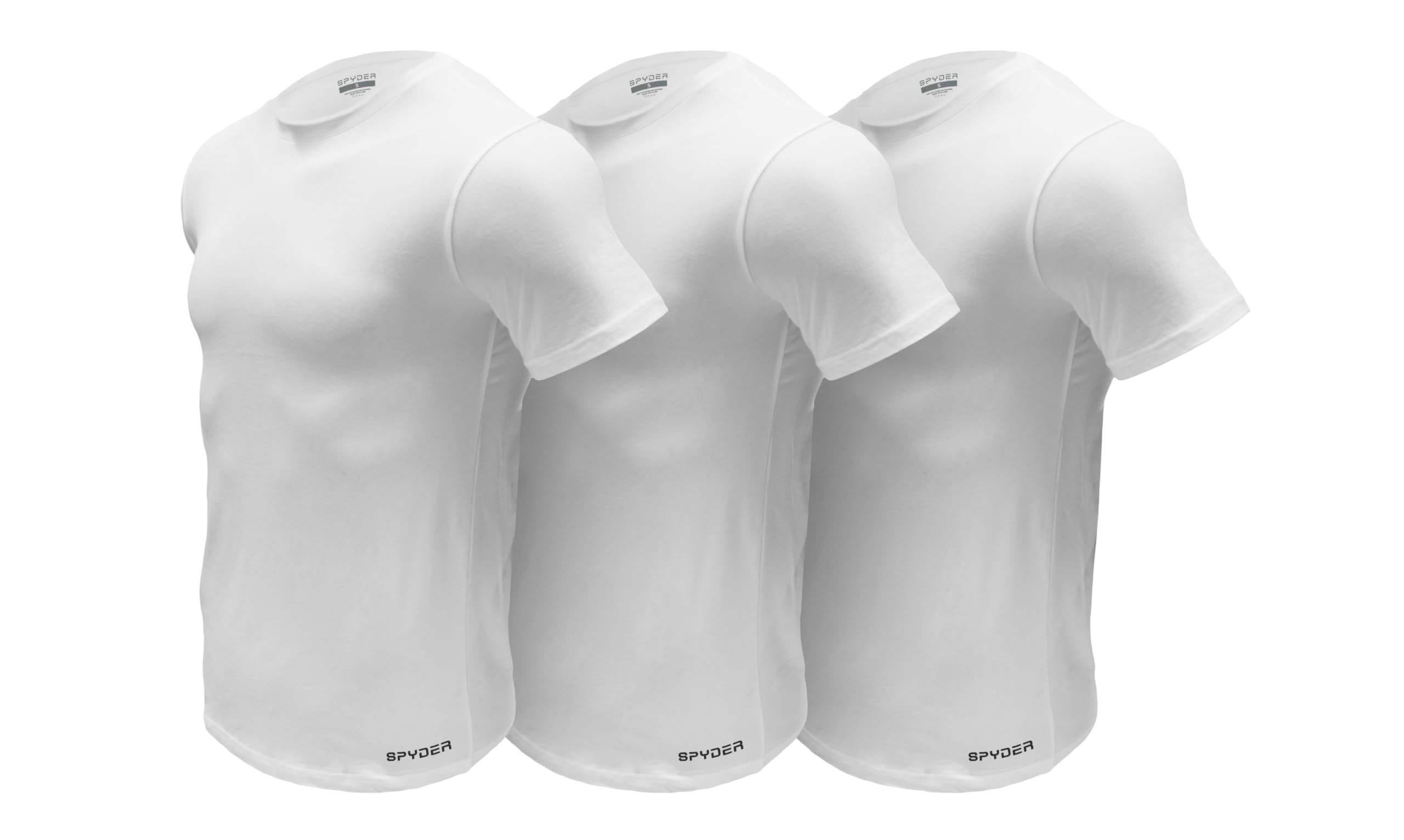 Spyder Mens Performance Moisture Wicking Crew Neck Undershirts