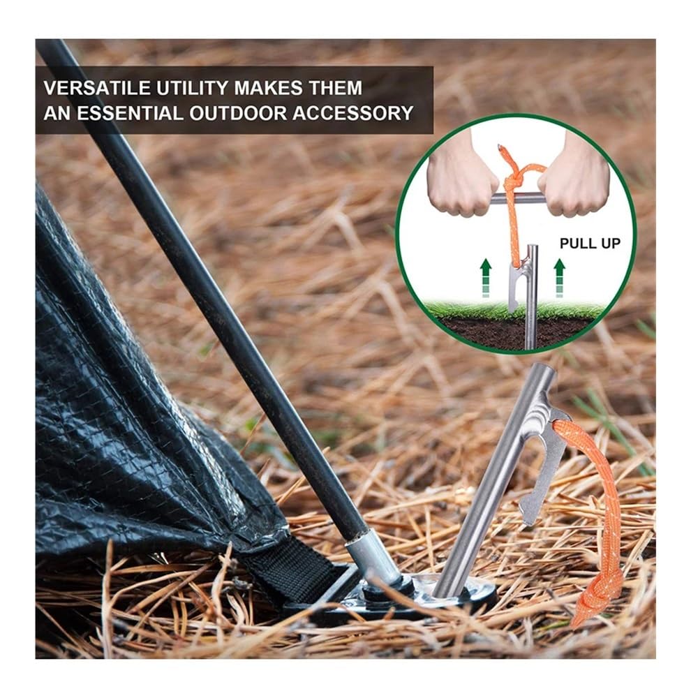 6 picchetti per tenda in alluminio e titanio, antivento, accessori per tenda da viaggio (20 cm, 6 pezzi)