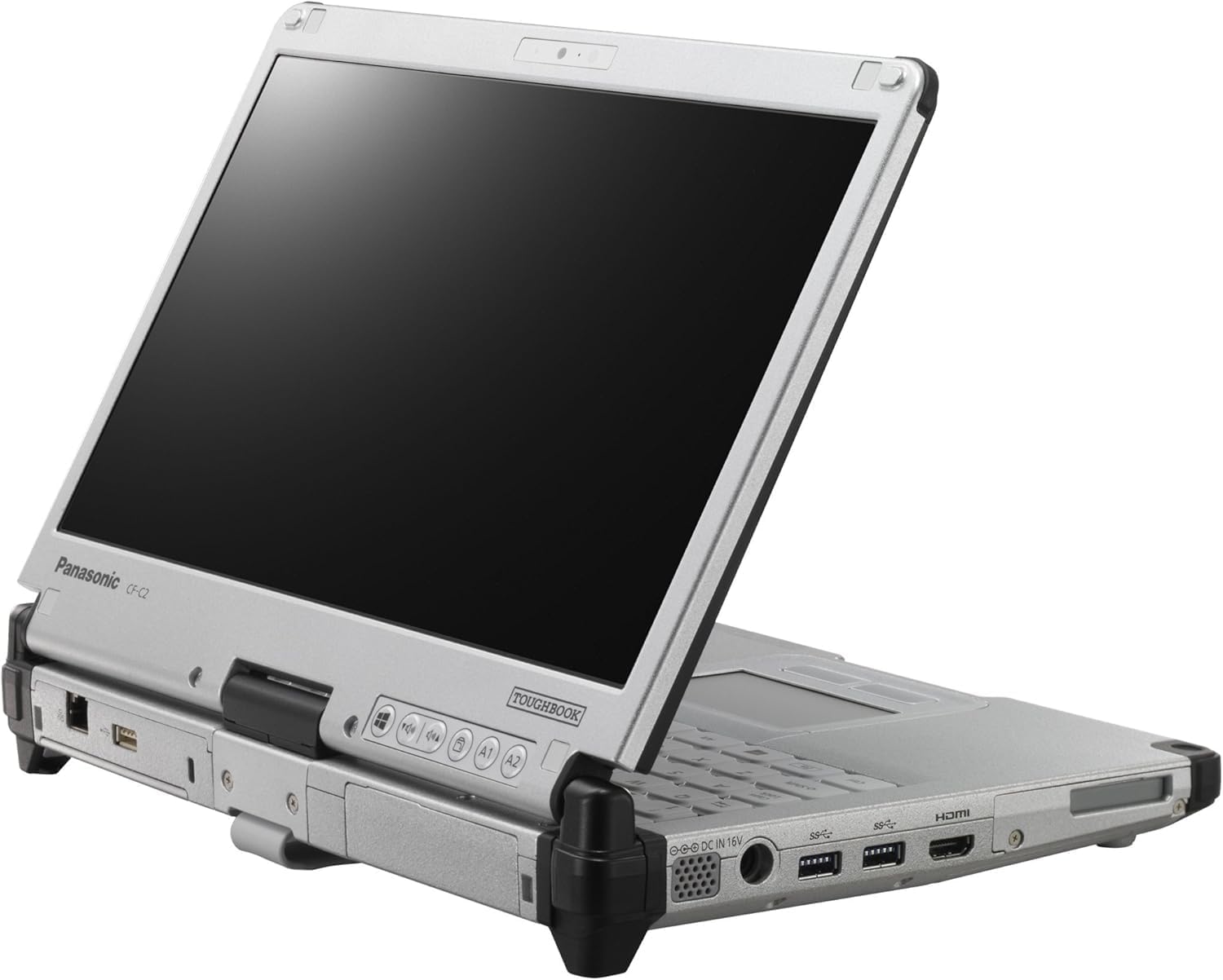 Panasonic Toughbook CF-C2 MK2 Laptop Convertible Tablet, Core i5 up to 2.9GH, 12.5" HD Touchscreen, 8GB, 256GB SSD, 4G LTE, Webcam, Linux Ubuntu OS (Renewed)