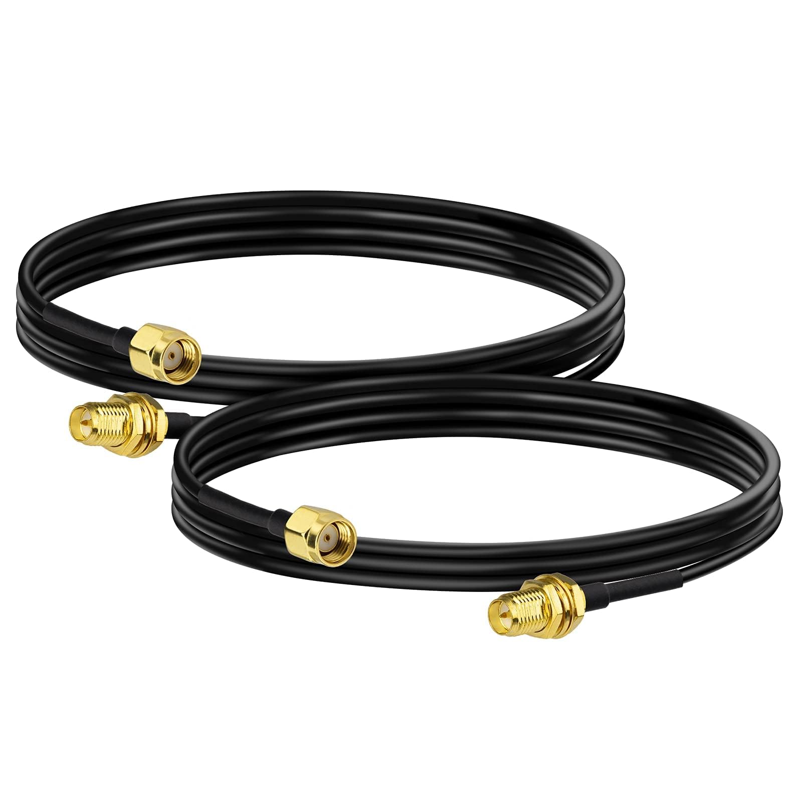 Bingfu RP-SMA WiFi Antenna Cable 1Meter RP-SMA Male to Female Bulkhead Mount RG174 Aerial Cable for Wireless Mini PCI Express PCIE Network Card Gateway WiFi Router(2-Pack)