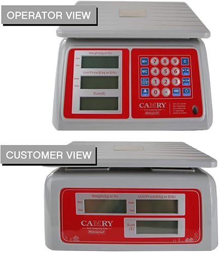 Miniatura 4 de Báscula comercial impermeable paquete de escala digital comercial de 66 libras / 66.1 lbs para alimentos, carne, frutas y productos con