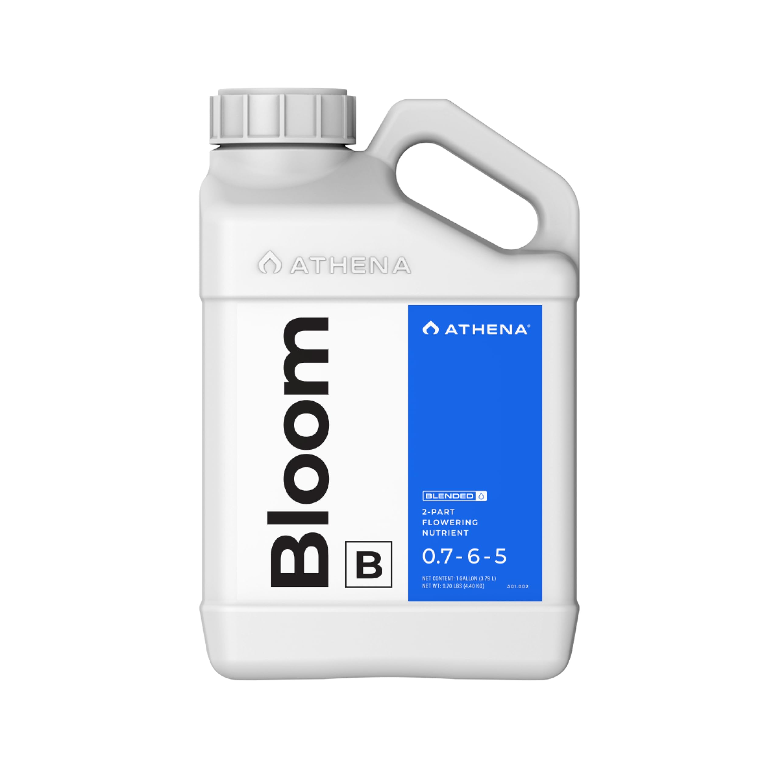 Blended Bloom B | Flowering Stage Liquid Fertilizer for Hydroponics & Soil | Bloom Booster Plant Food | NPK 0.7-6-5 | 1 Gallon