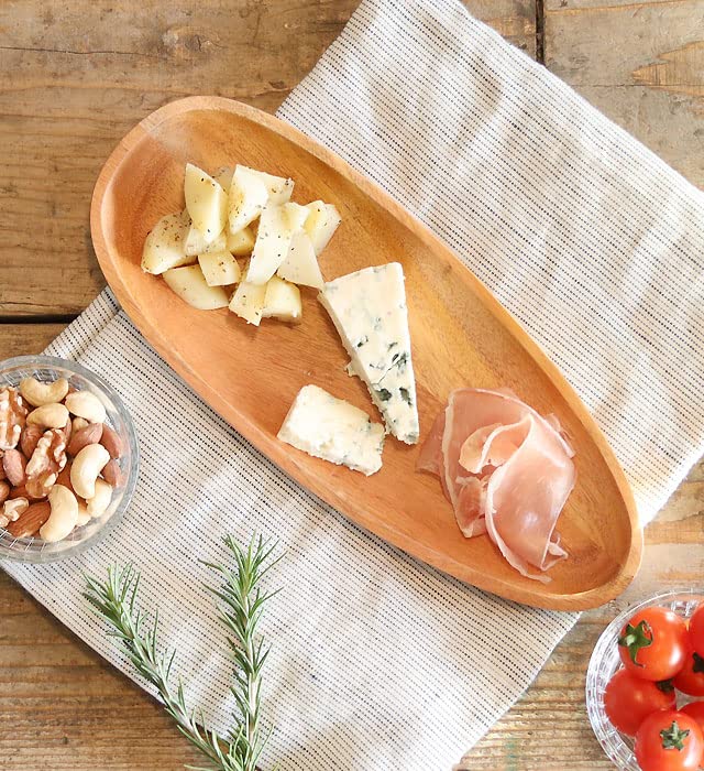 Amazon｜『 ナインマーケ マホガニー プレート ロング 』 木の食器 木