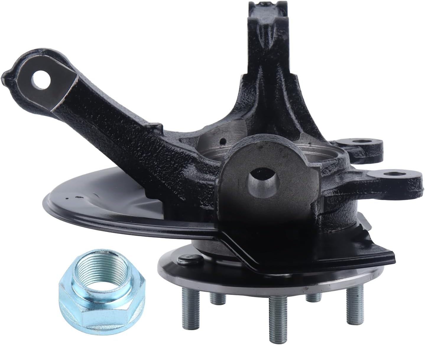 Front Left Wheel Hub Bearing Steering Knuckle Assembly for 2007 2008 2009 Honda CR-V CRV L4 2.4L LH Driver Side 44600SJKJ00 51216SWAA00 Left Driver Side