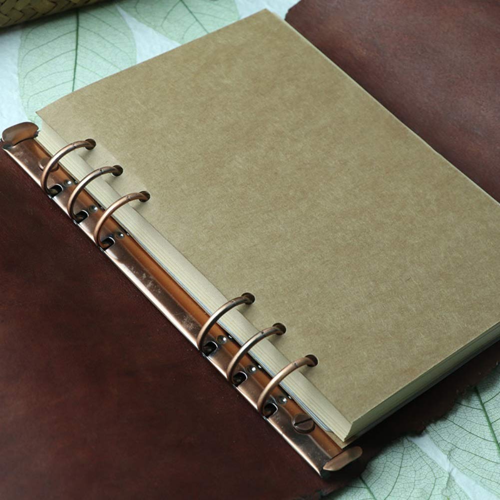Kompozycja Notatniki Segregator Elegancki notatnik do pisania 6 segregatorów Ring Notatnik z możliwością wielokrotnego napełniania Notatnik A5 Sketch Book Pad (zielony)