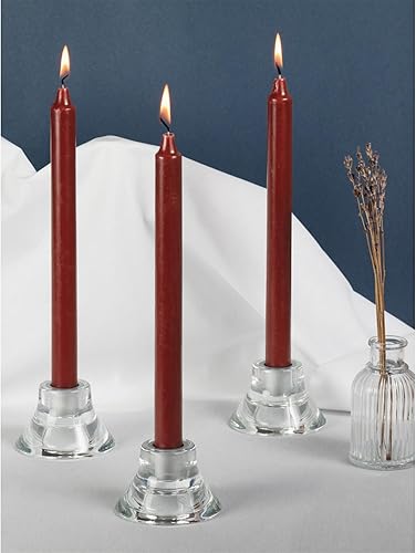 Miniatura 5 de CANDWAX Paquete de 12 velas cónicas verdes, velas rectas de 10 pulgadas, ideales como velas sin perfume, velas de cena y velas de mesa, velas de