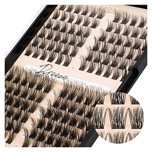 LASHVIEW 144 Pieces Cluster Lashes, DIY Cluster Eyelash Extensions, Mega Volume, Reusable, Individual Lashes, Clusters