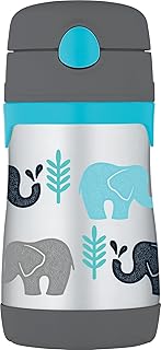 Thermos garrafa de aço inoxidável para bebês de 293 ml com canudo po