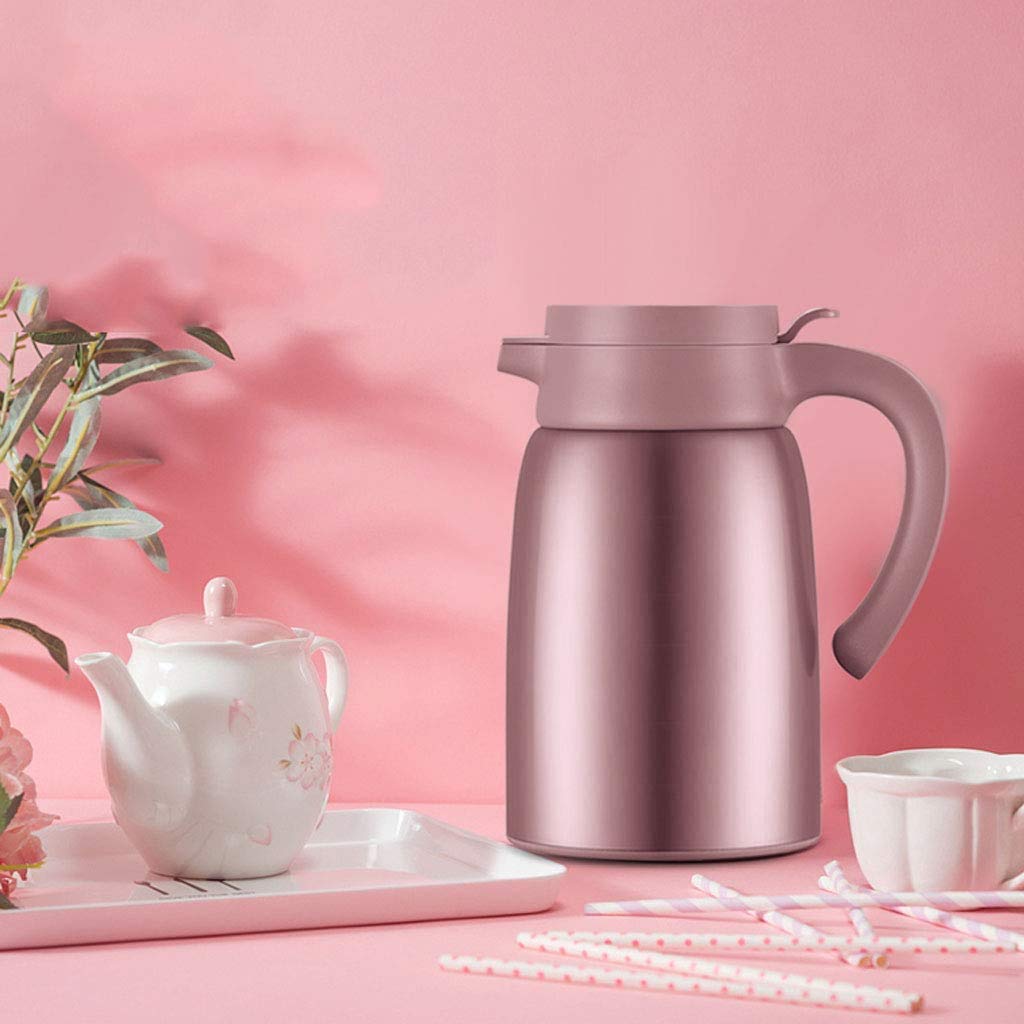 Thermokaraffe Thermokanne Haushalt 304 Edelstahl Vakuum Große Kapazität Kaffeeisolierte Wasserkocher Langlebige Thermoskanne (Color : A)