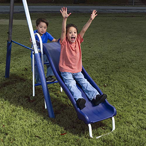 Xdp Recreation 74590 Swingin' More Fun - Outdoor Backyard Playground Kids Swing Set. White/Blue thumb #6