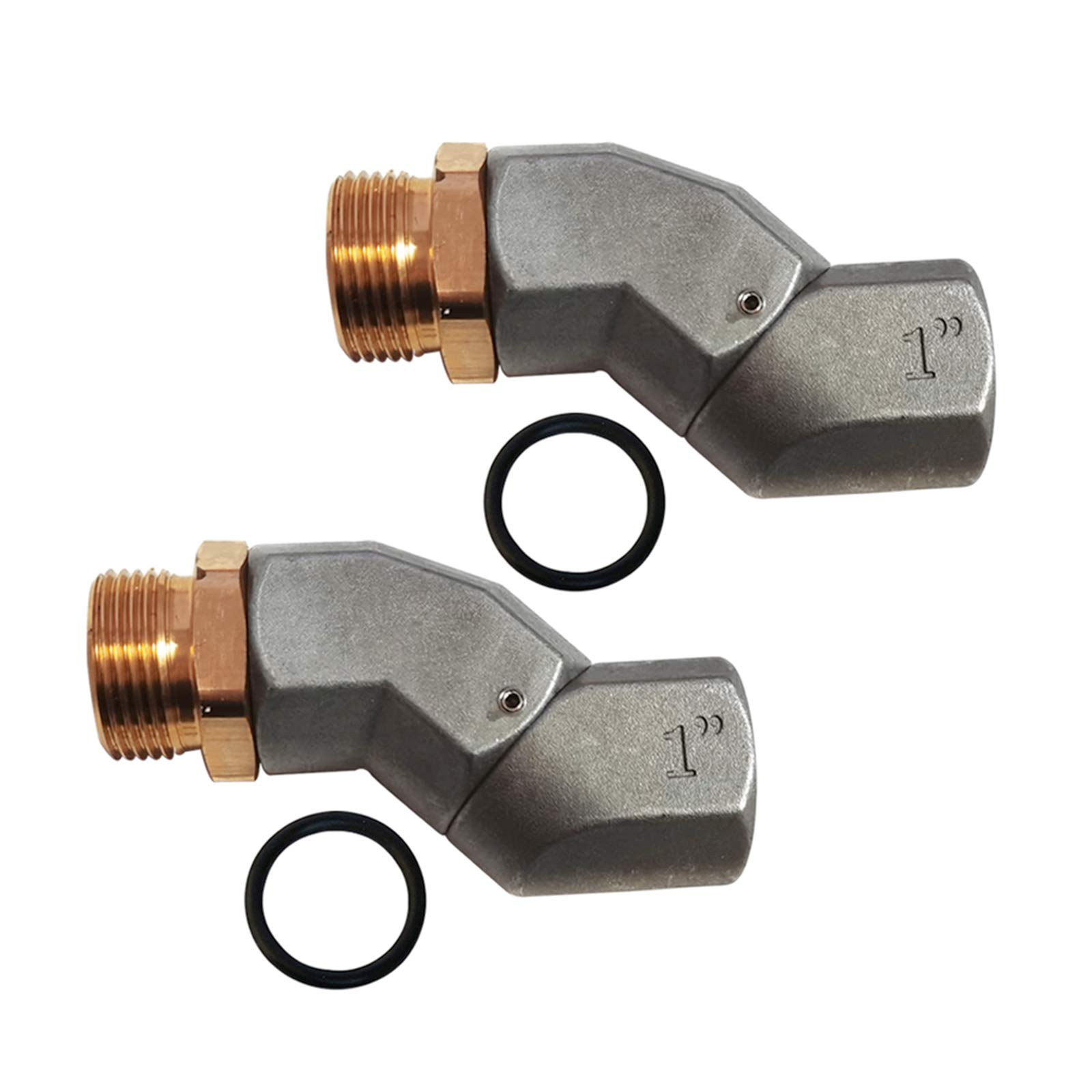 2 PCS 1 Inch Fuel Hose Swivel 360 Rotating Connector for Fuel Nozzle Multi Plane Fuel Plane Swivel