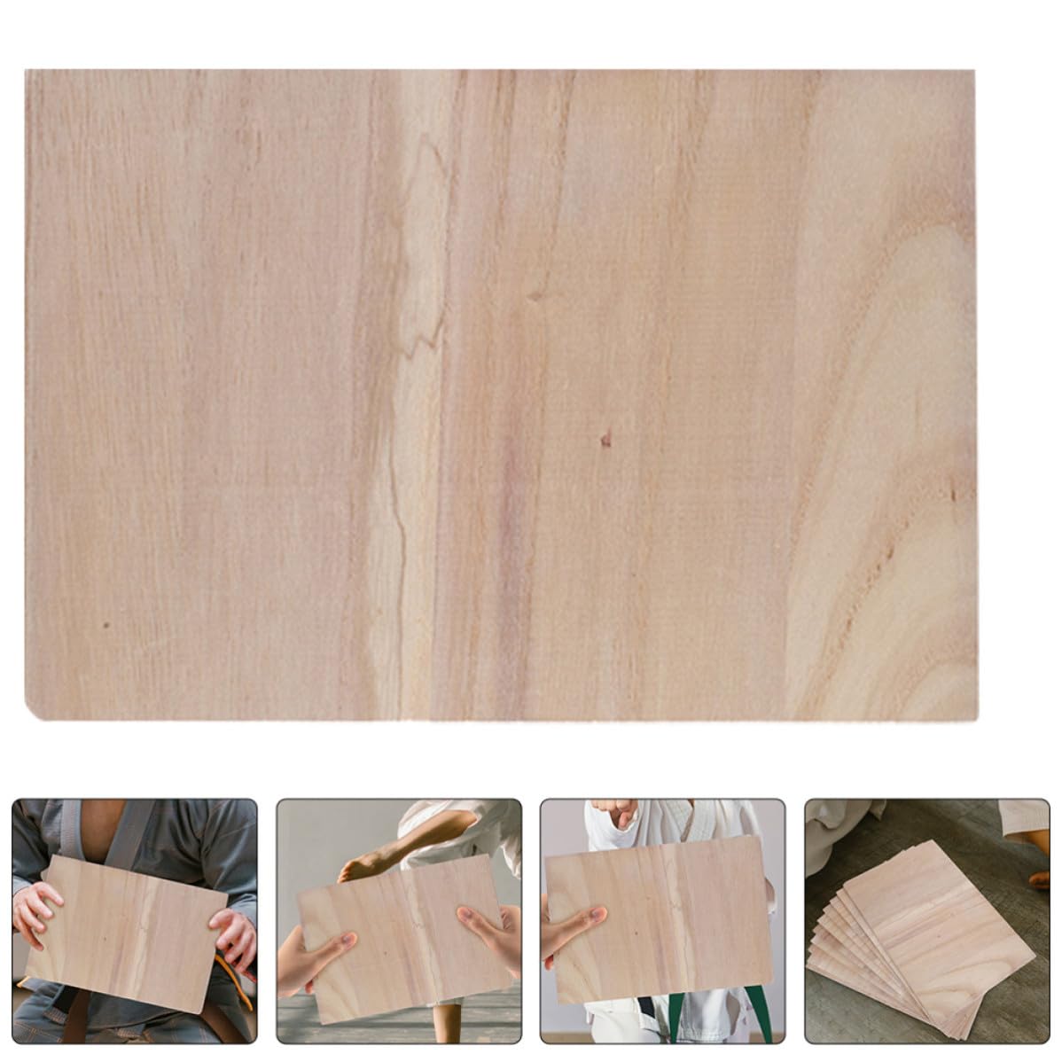 OSALADI Tablero de Karate para Romper de Madera Dura, 10 Unidades de 0,9 CM de, Adecuado para Entrenamiento y Exámenes de y Adultos