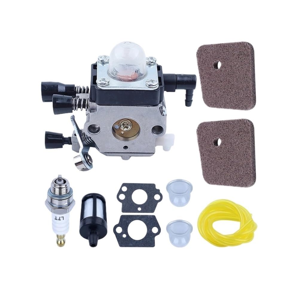 Kit de 10 filtros de aire y combustible compatible with carburador de desbrozadora, compatible con FS38, HS45, FS45, FC55, FS310, con filtro de aire 4228-120-0608