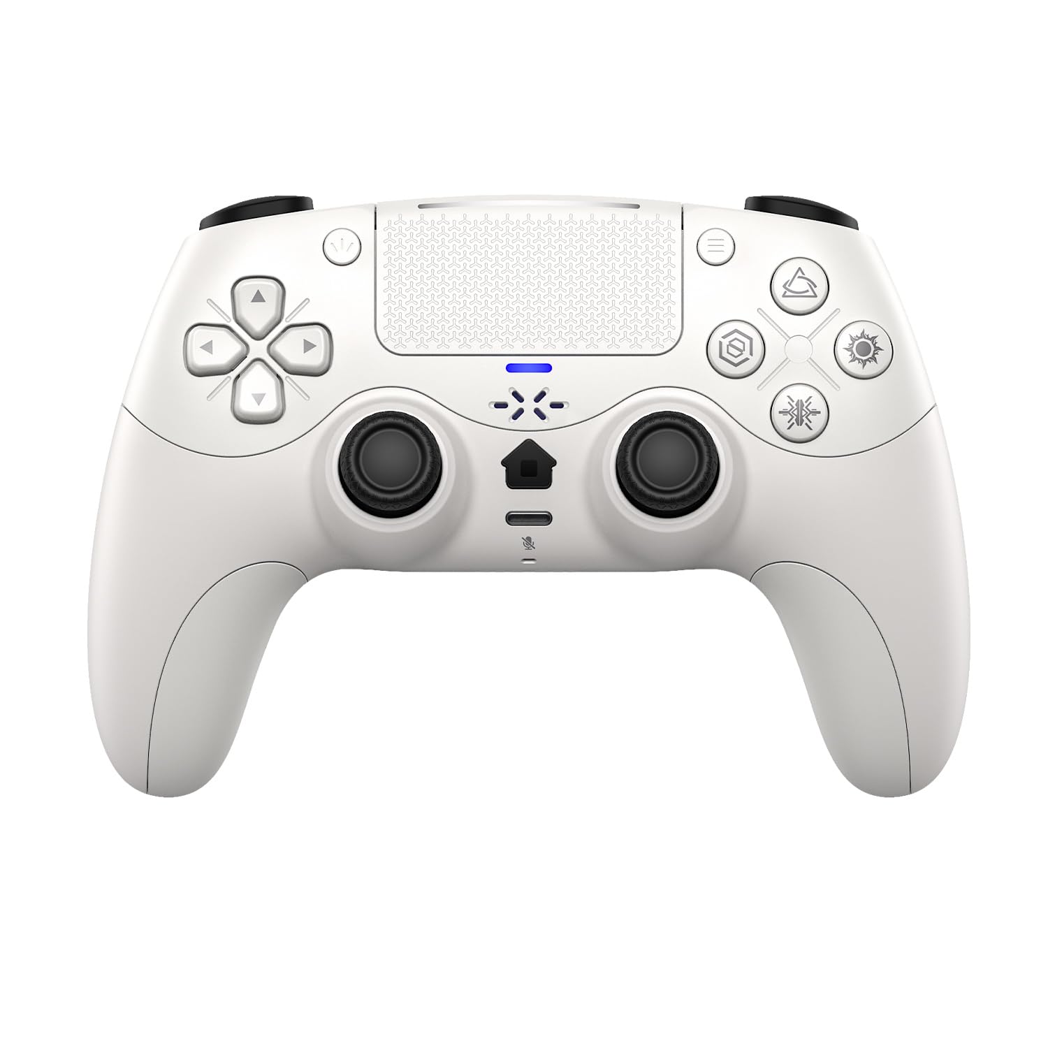 Gamrombo Haptic Feedback Controller for PS5, Wireless Controller, Built-in Microphone with One-Click Mute Function, with Dynamic Response Trigger