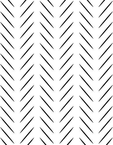 Miniatura 3 de Yun-aeon Papel tapiz de espiga blanco y negro de 17.5 x 120 pulgadas, papel de contacto moderno, geométrico extraíble, papel tapiz autoadhesivo para