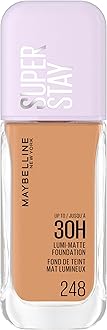 Maybelline New York Super Stay up to 30HR Lumi-Matte Foundation, Medium-Full Coverage, Vegan Formula*, Amino Acids, Niacinamide, Vitamin E, All Day Wear - Shade: 248