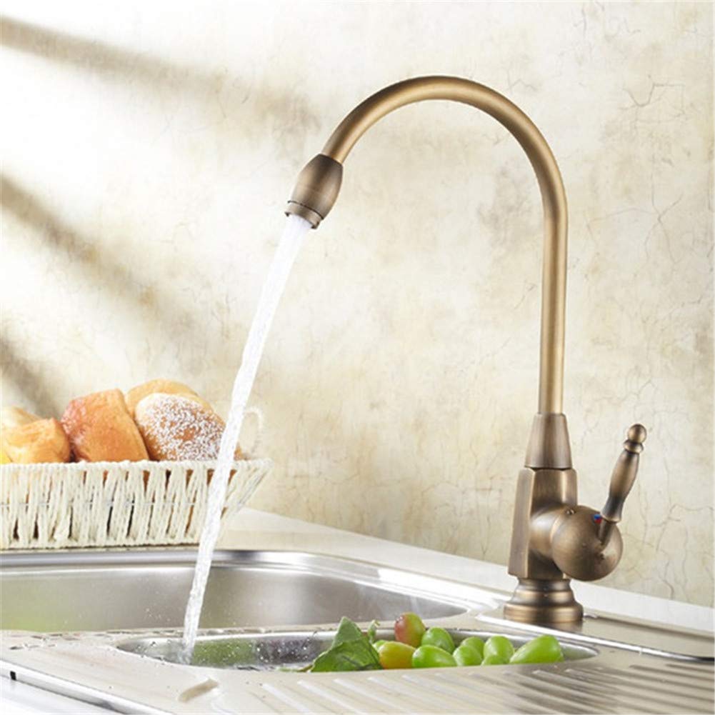 Robinet en laiton antique mitigeur élégant avec finitions vintage haute qualité