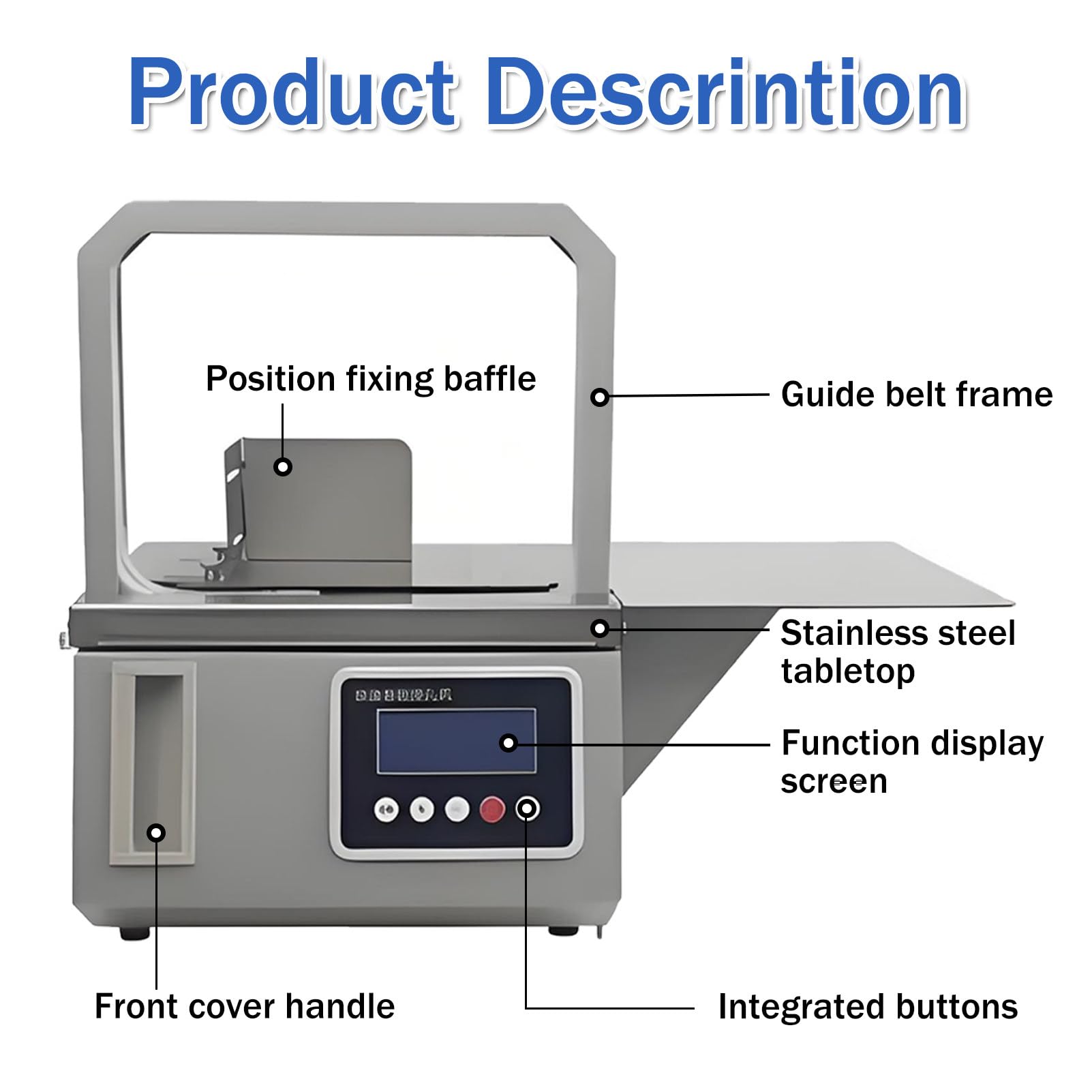 Machine de cerclage OPP thermofusible Professionnelle, crée des Paquets Solides et sécurisés pour Les Produits Frais et de détail, Alimentation, Tension et scellage automatiques 12.6 * 6.6in