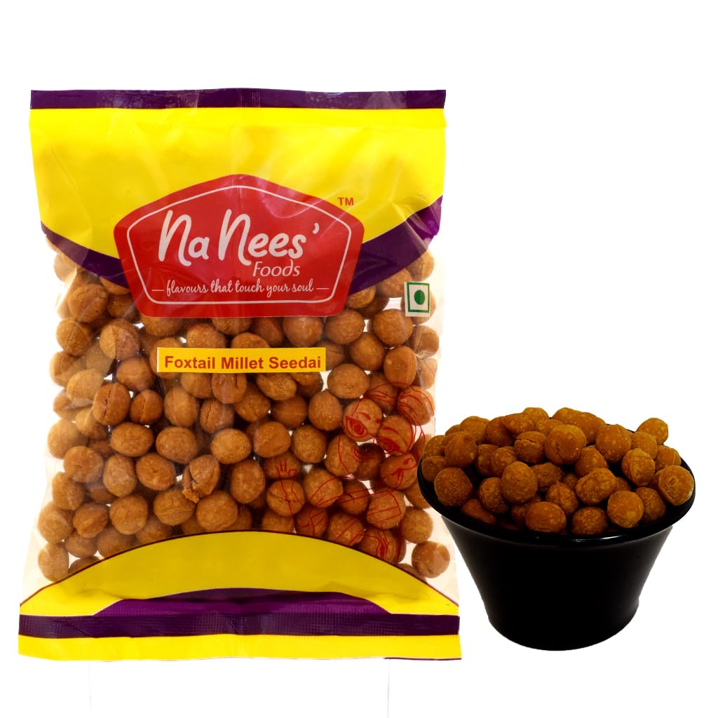 NaNees Foods Thinai Seedai | Foxtail Millet Seedai | Millet Snacks | Pack of 2 X 175 g (B0CFVP96ZS) Amazon Price History, Amazon Price Tracker