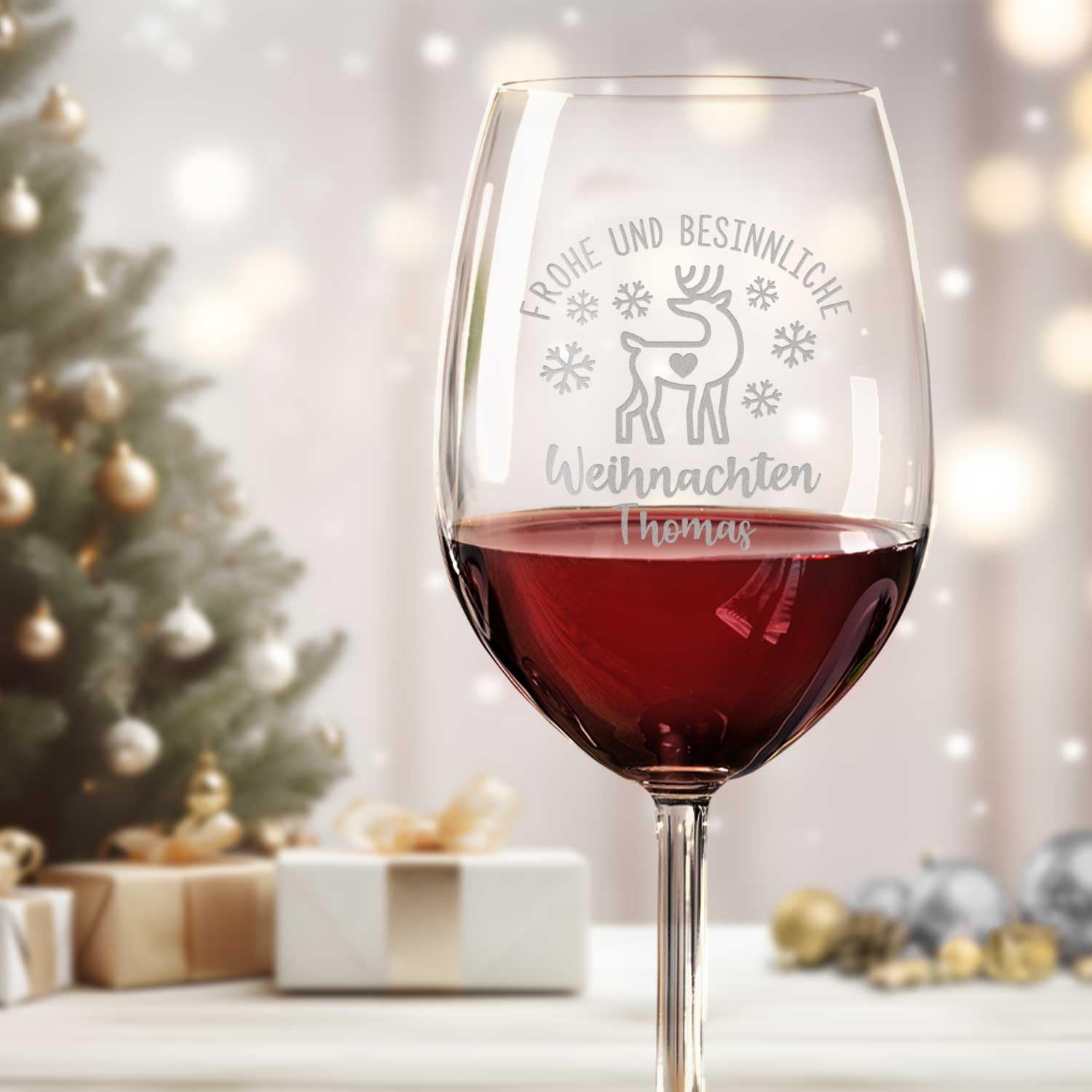 GRAVURZEILE Leonardo Verre à Vin Gravé Et Verre De Blé - Sur La Saint