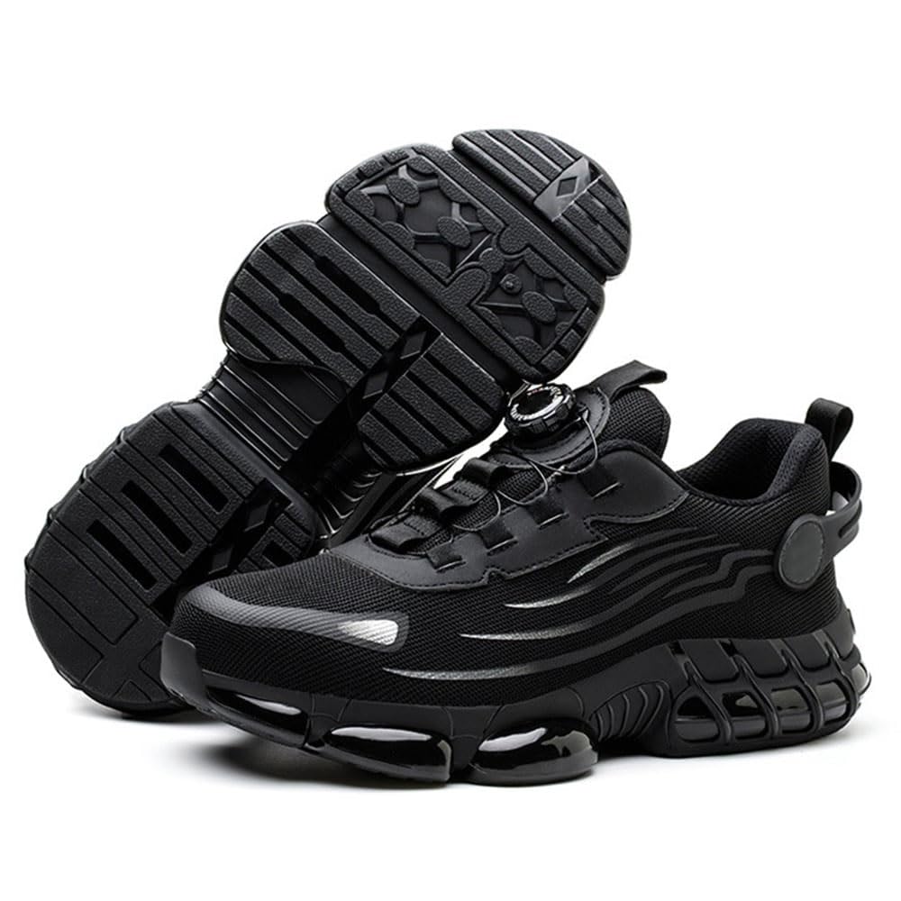 Steel Toe Shoes for Men Women Lightweight, Steel Toe Sneakers for Men Women Work Wide, Safety Air Cushioned Shoes