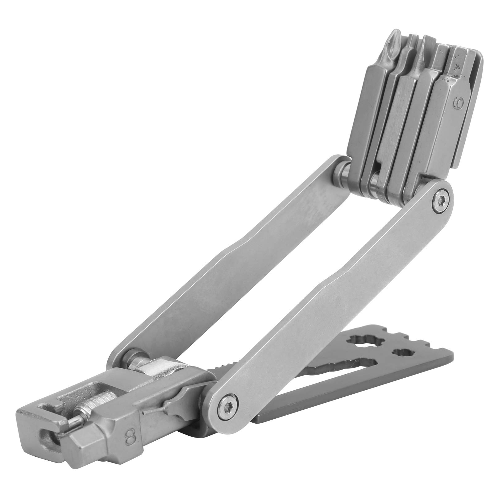 FLEXMAN 17 in 1 Repair Tool, Portables Multifunctional Bikes Repair Tool Stainless Steel Ruler Knifes Wrenches Card Removal Needle Screwdrivers Accessories