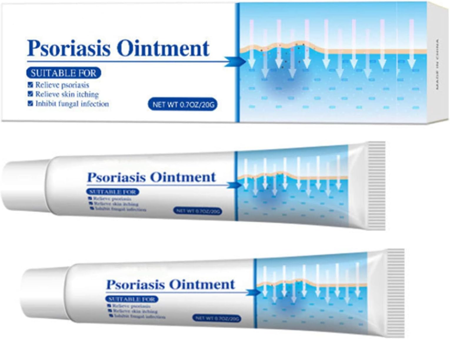 Azonee Psoriasis Soothing Ointment, Skin-Renewing Cream, Psoriasis Cream for Dry Skin, Natural Herbal Soothing Ointment, Daily Ointment & Moisturizer for Eczema, Psoriasis Lotion for Itchy Skin Relief