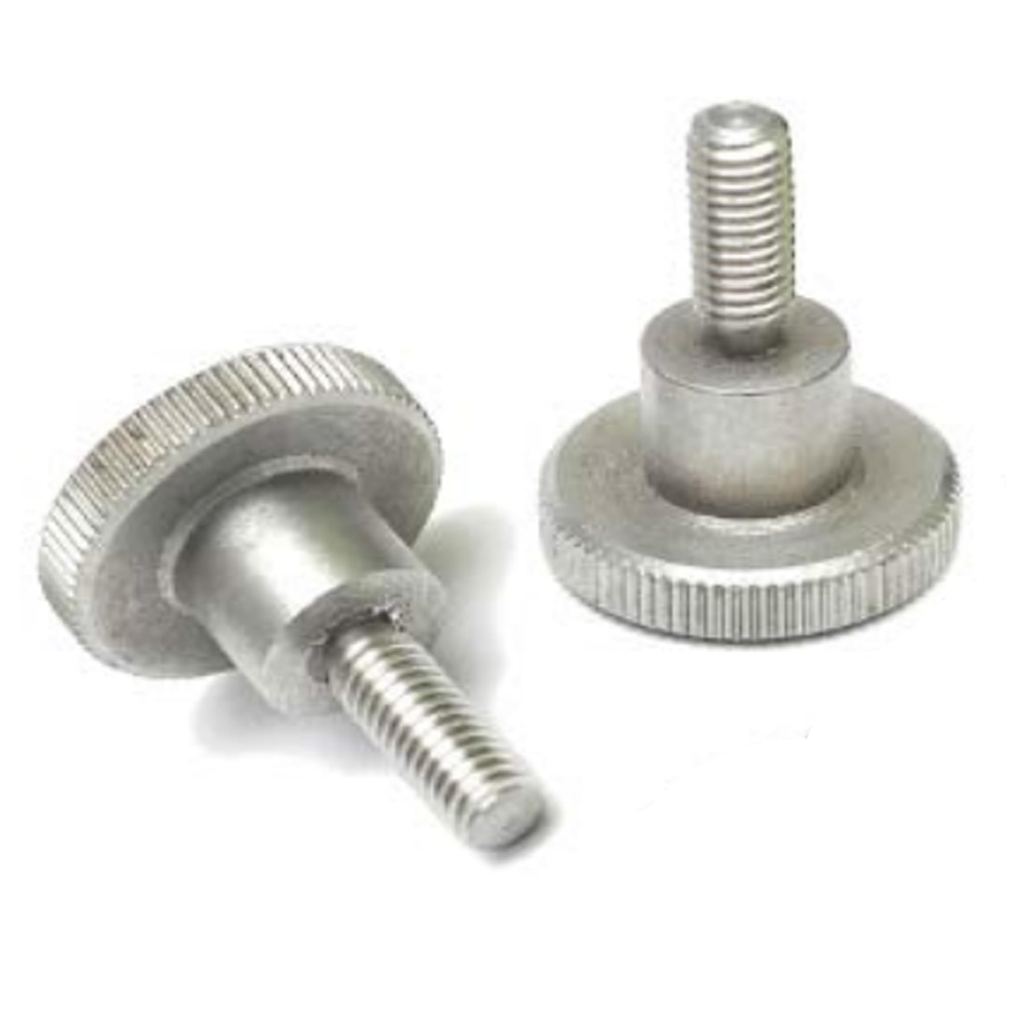Knurled Bolt Screw Thumb Type Stainless Steel Hand Grip Knob (M3 x 6mm, Pack of 2), Silver