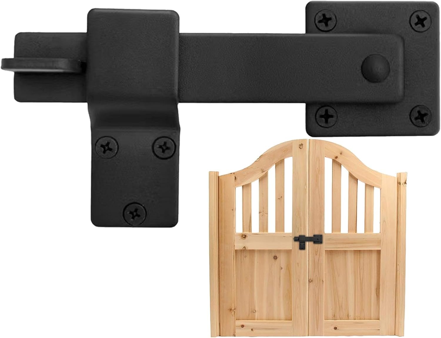 Chicken Coop Door Latch,Wooden Fence Gate Lock | 360 Degree Multipurpose Swivel Gate Latch,Wear-Resistant Door Lock Hardware, Puer Latch