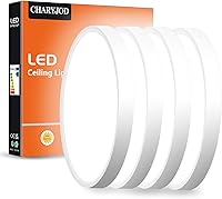 Vista 15 de Lámpara LED de Techo de Montaje al Ras de 12 Pulgadas, Luz Plana de 24W, Panel de Superficie Ultrafino de 5000K, Perfil Bajo para Dormitorio, Blanco