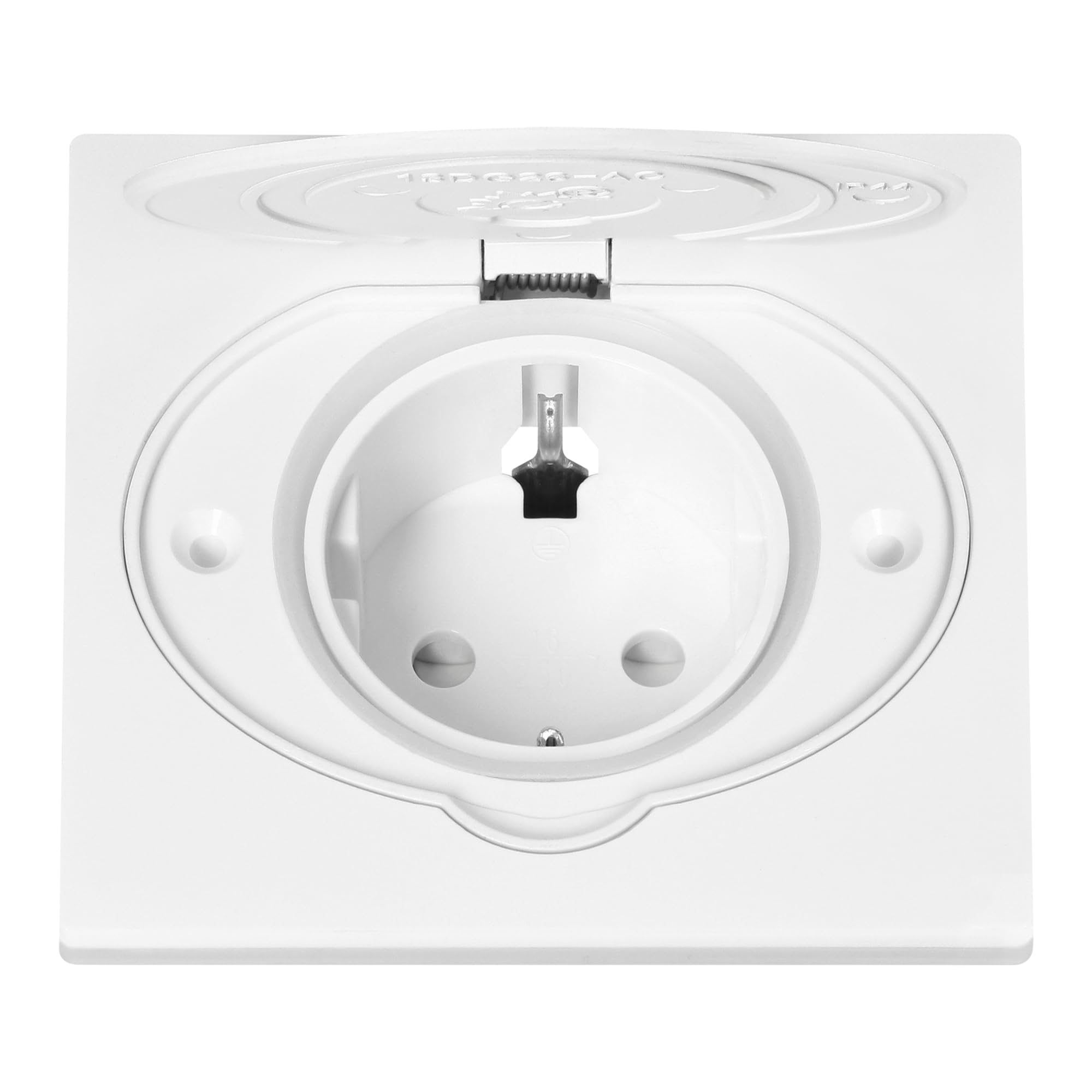 Prise électrique hermétique 1 x 2P+Z Schuko IP44 - Version Allemande (blanc)