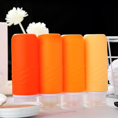 Miniatura 6 de Gemice Botellas de viaje  Recipientes portátiles de 3 onzas aprobados por la TSA, sin BPA, a prueba de fugas, tamaño de viaje exprimible para