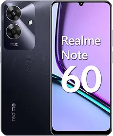 Celular Realme Note 60 RMX3933 4 GB de RAM/256 GB/UNISOC T612 Octa Core, Smartphone Mármore Preto