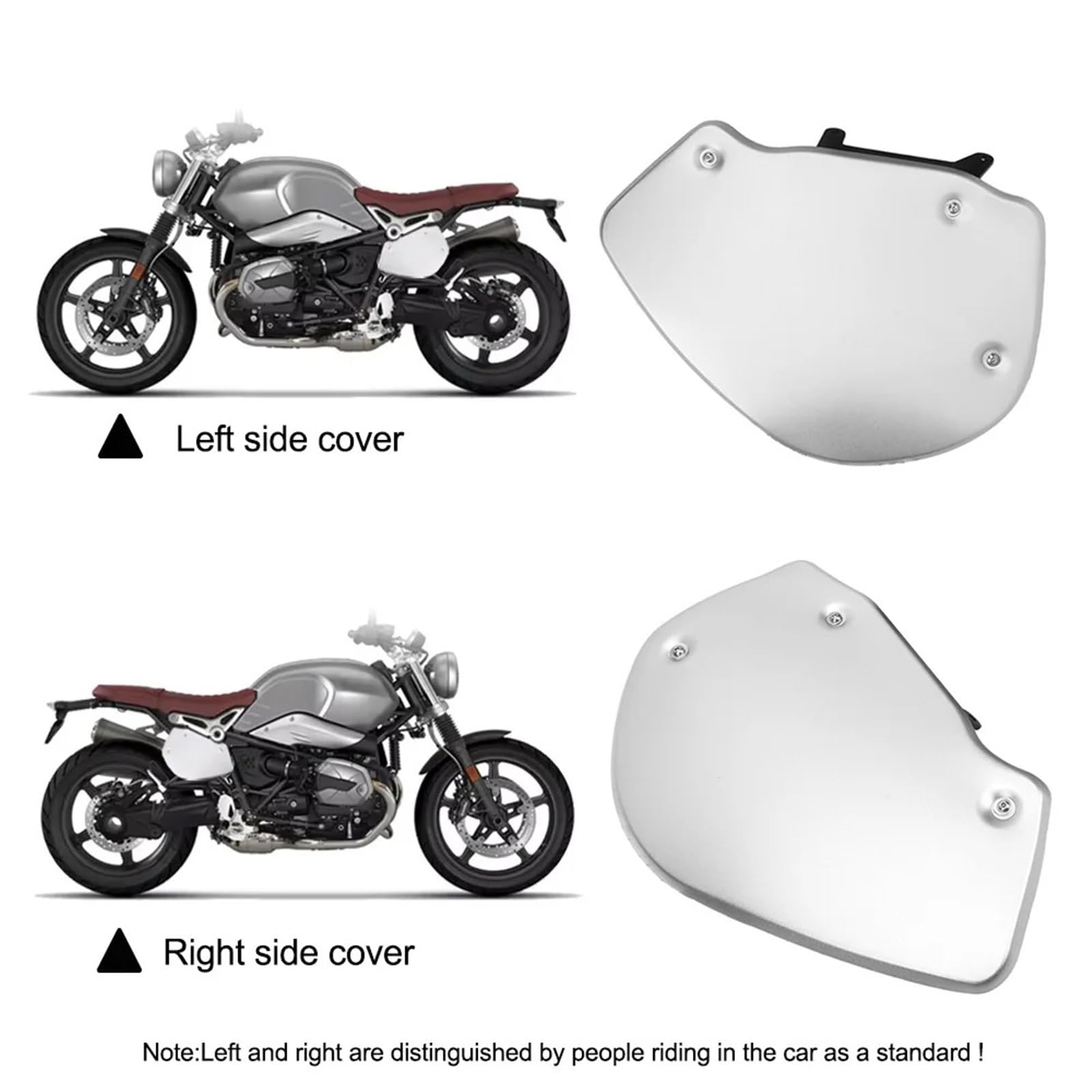 Motocykl Przednia Osłona Chłodnicy Pasuje do BMW R NINET R9T 2014-2023 Scrambler Racer Pure Urban G/S Motocykl Panele osłony boczne rama błotnik błotnik(Black One Pair)