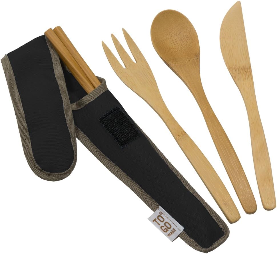 TO-GO WARE 20200001001000 Classic Bamboo Cutlery Set, Hijiki