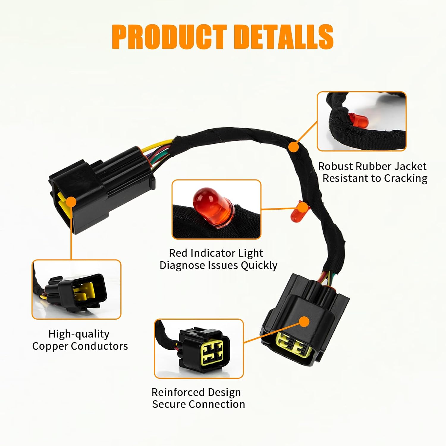 PSLER 6-Pin Diagnostic Adapter Cable - Fault Detection Line for Electric Dirt Bike, Compatible with Light Bee X and S Models, Black