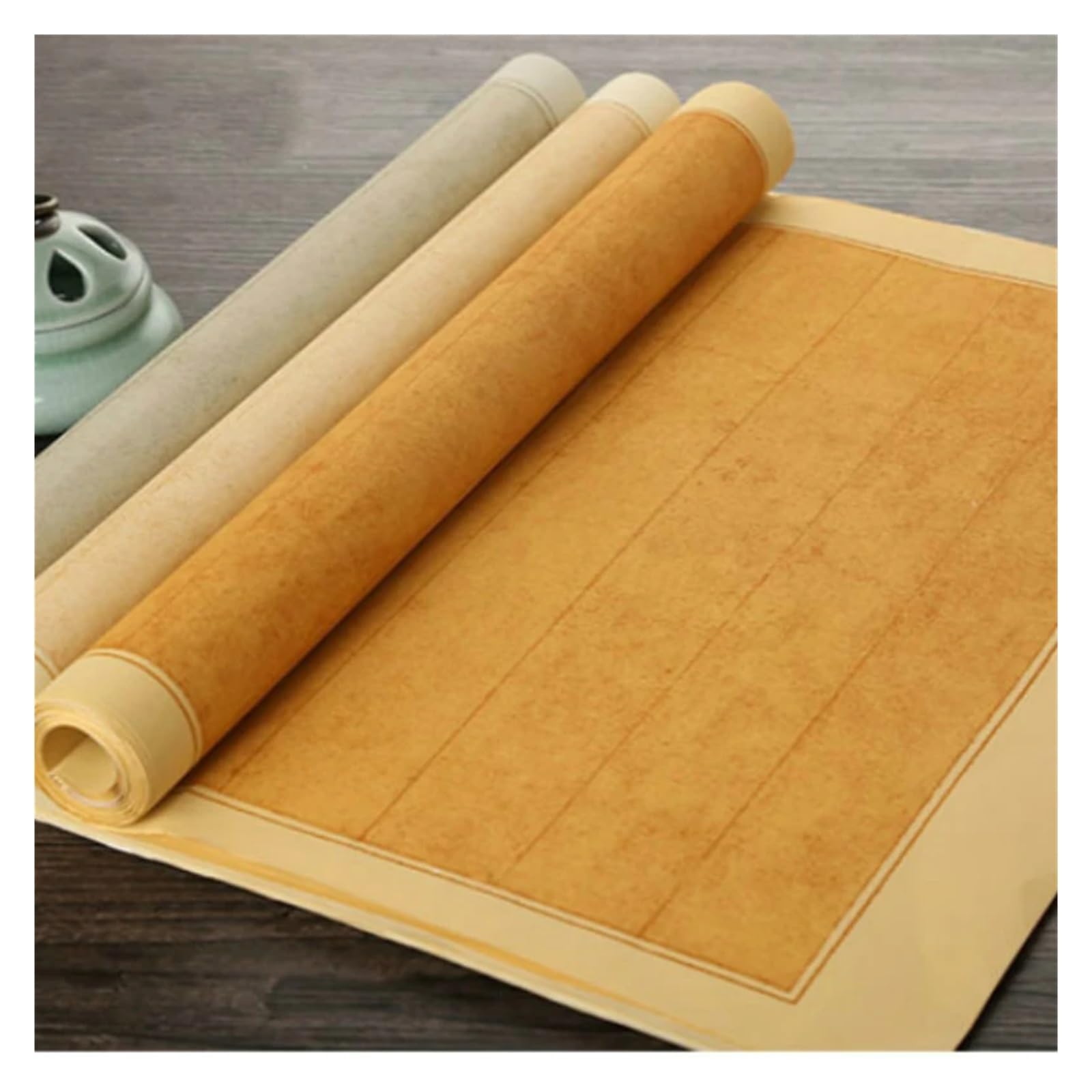 MIUYTRN Chińska kaligrafia specjalna półdojrzały papier ryżowy pędzelek do zdobień konkurs kaligrafii Batik Retro Xuan kopia papieru pisma święte Papier cuicui(B 5cm)