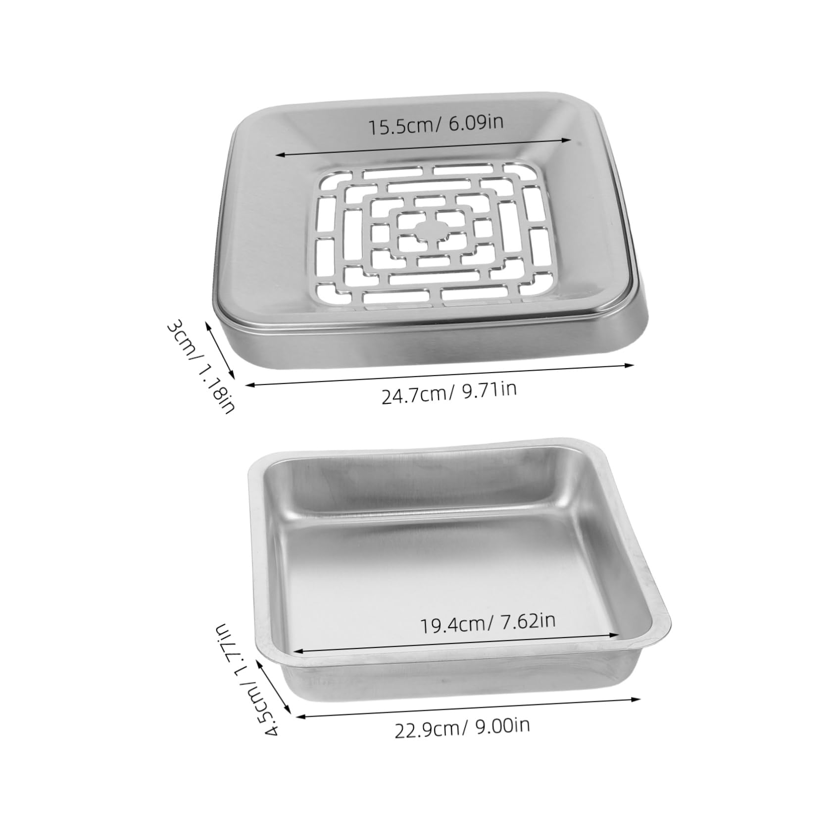 Tapa de Cubo de Basura de Acero Inoxidable para Exterior 1 Pieza