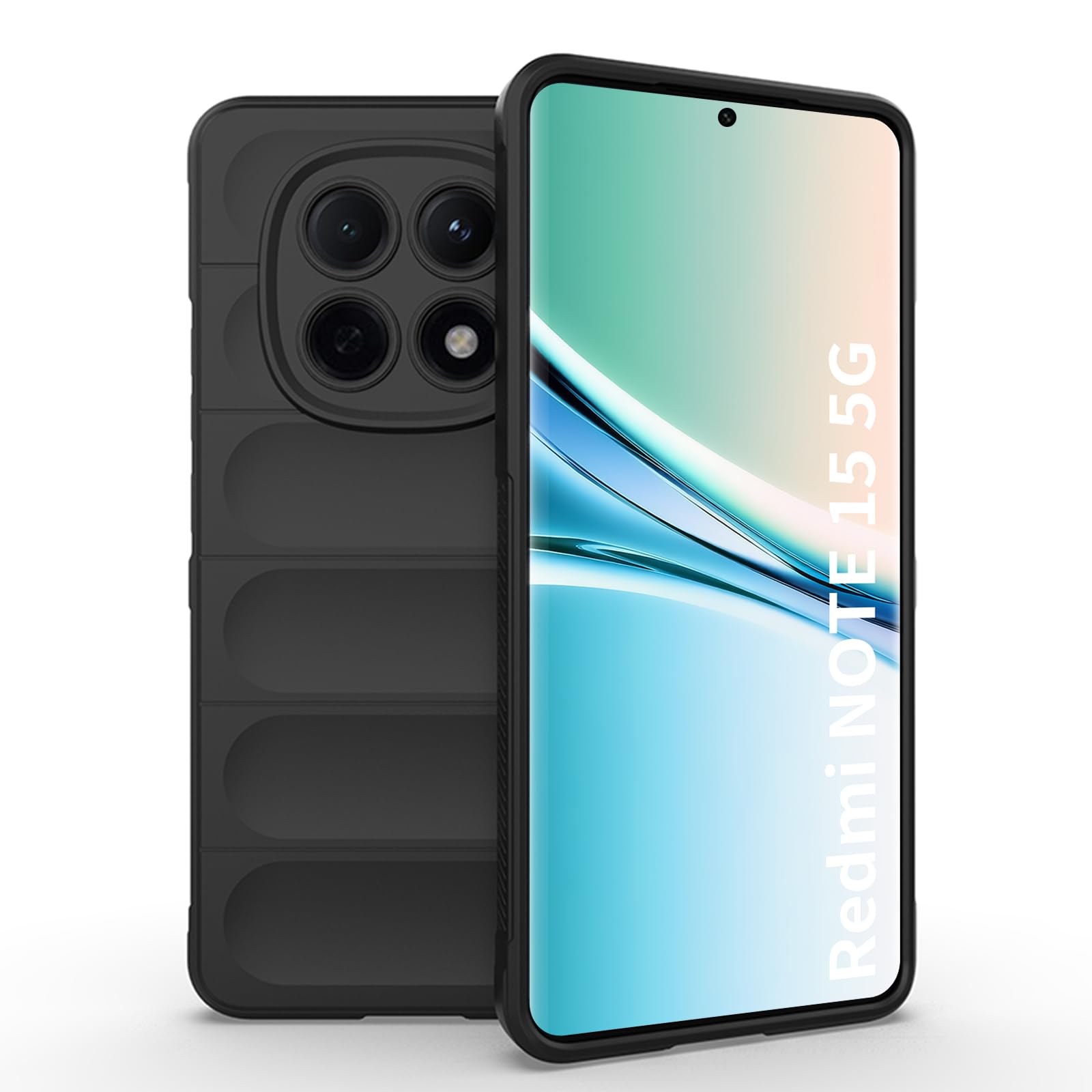 QULLOO Schwarz Silicone Hülle für Xiaomi Redmi Note 15 5G /
