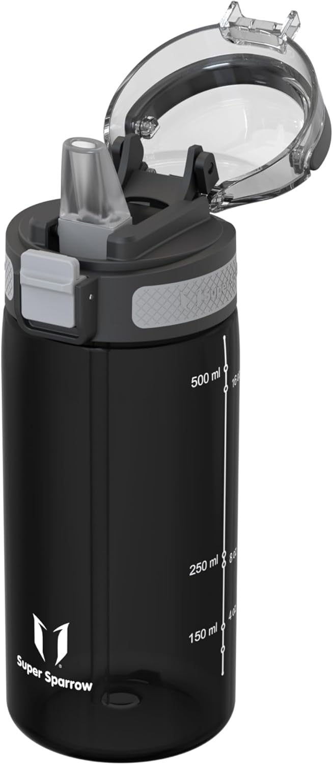 Super Sparrow Water Bottle - 17 Oz / 25 Oz / 32 Oz - TouchSip Straw Water Bottles - Non-Toxic BPA Free - Tritan Drink Bottle - For Work, Gym, Travel, Sports - Lightweight & Sustainable