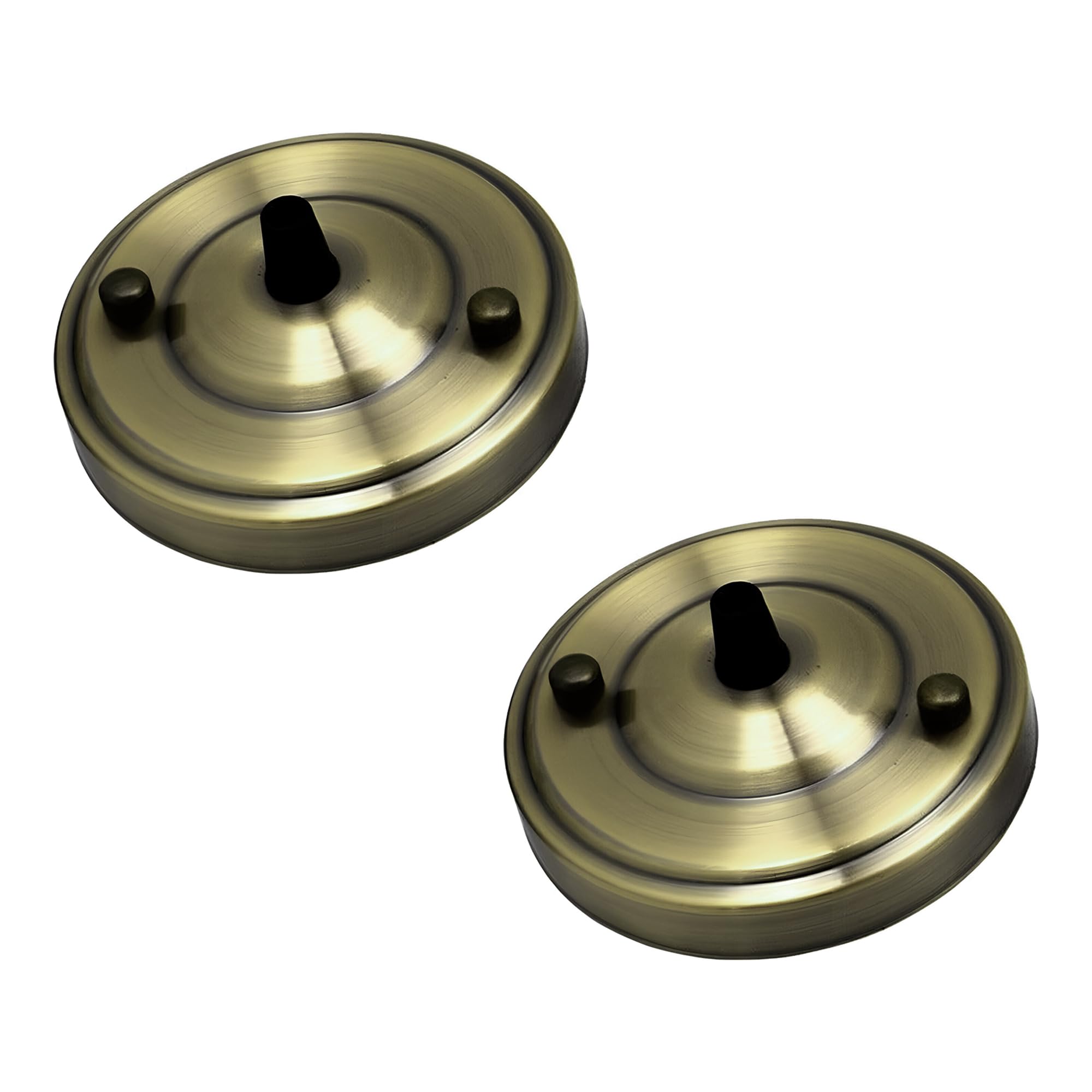 2 Pack Green Brass Ceiling Rose 108mm Pendant Cable Grip Flex Clamp Modern Metal Plate Canopy Replacement Cover Front Fitting Base with Accessories for Home Light Fixture Hanging Ceiling Wall Lamp