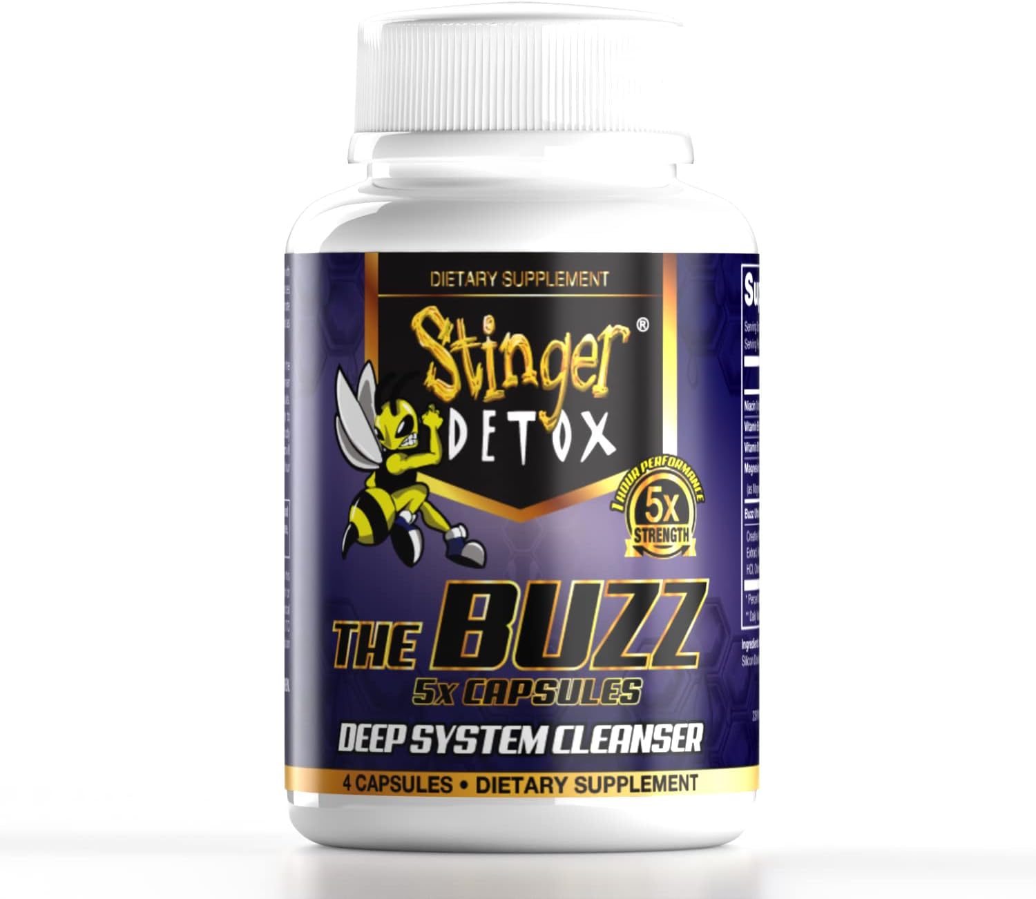 Stinger Detox Buzz 5X Extra Strength Capsules - Deep System Cleanser