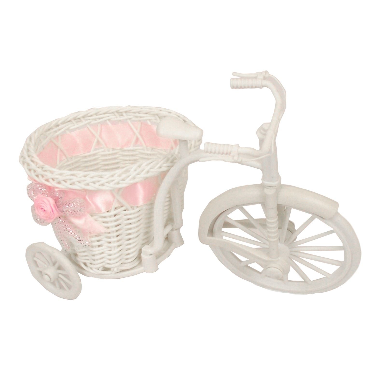 Mini Pram Baby Baskets and Favours! Hamper Shower Stroller Vintage Craft[Pink,Trike (Small)]