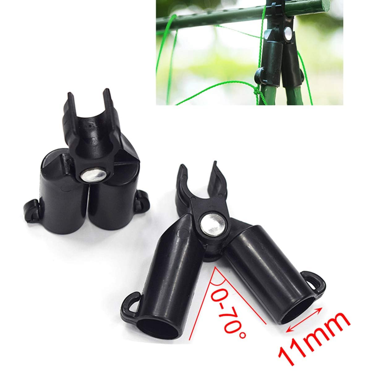Alvinlite Connettori di Supporto per Piante a 3 Vie, Giunto per palo rampicante da Giardino in plastica da 8 Pezzi per Supporto per Fiori