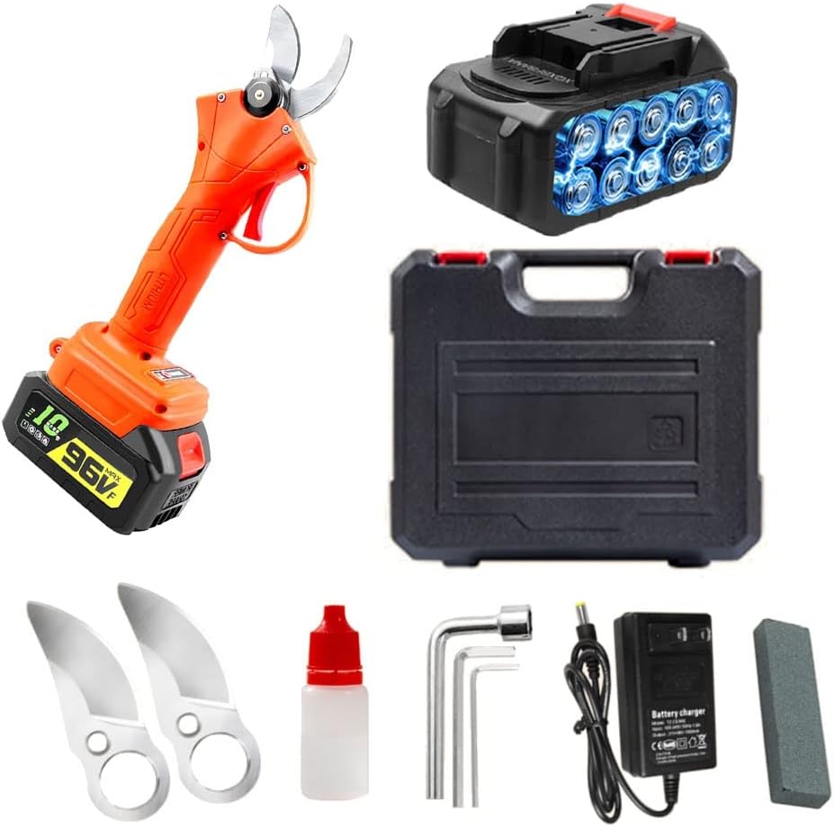 GeRRiT Electric Secateurs Cordless Pruning Shears with 25mm??.98 Inch??Cutting Diameter 1/2pcs Lithium Battery Rechargeable Less Effort Tree Branch Cutters Pruner for Gardening Bush Hedge