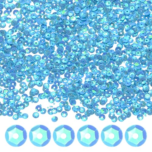 Lentejuelas redondas de 2 mm M METERXITY, paquete de 2 unidades sueltas en azul claro AB 2